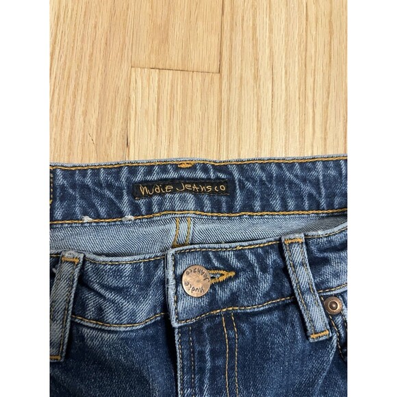 Nudie Jeans Co Men’s 30x32 Blue Denim Jeans Button Fly Made in Italy - Picture 3 of 6